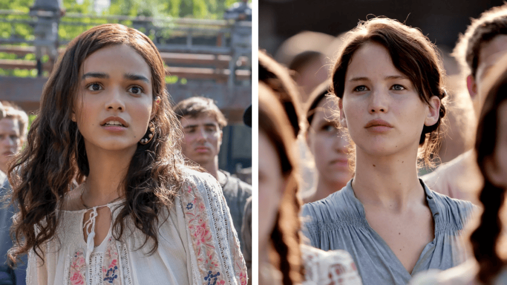Qual é a relação entre Lucy Gray e Katniss Everdeen em Jogos Vorazes 2222