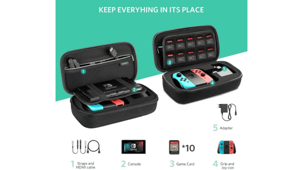 2 - cinco cases e bolsas de transporte para nintendo switch