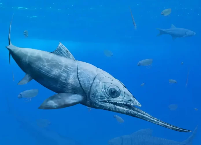 Fossils reveal that the fish had an elongated, solid jaw