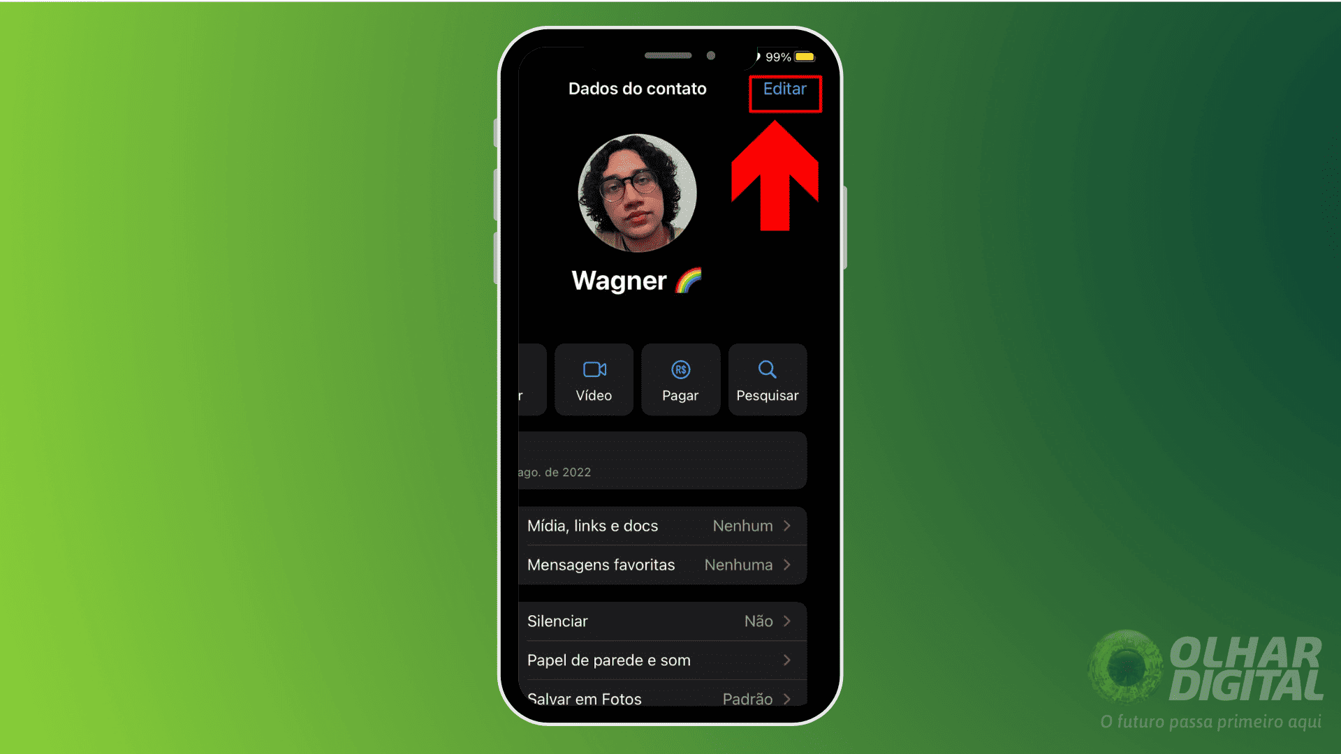 4 - Como excluir um contato no WhatsApp pelo iphone