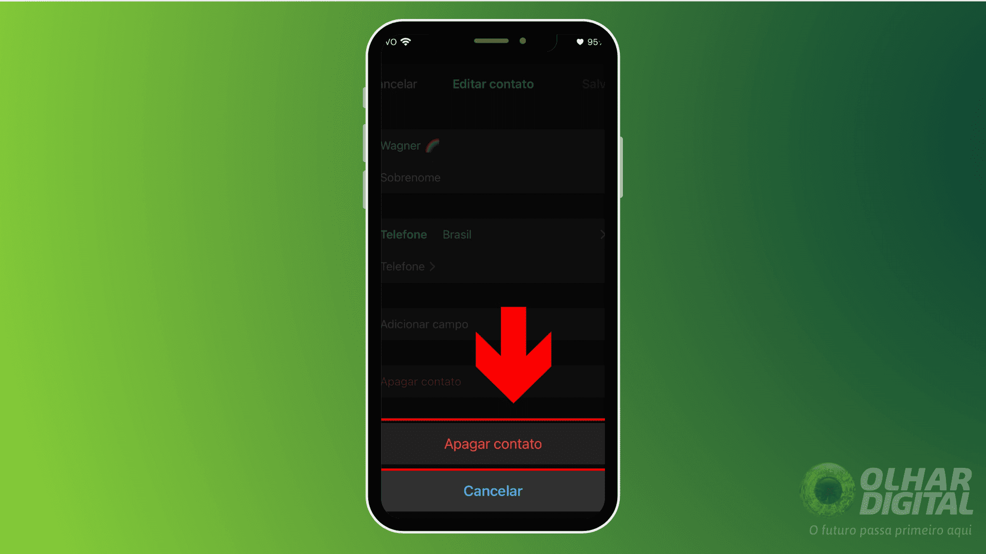 6 - Como excluir um contato no WhatsApp pelo iphone