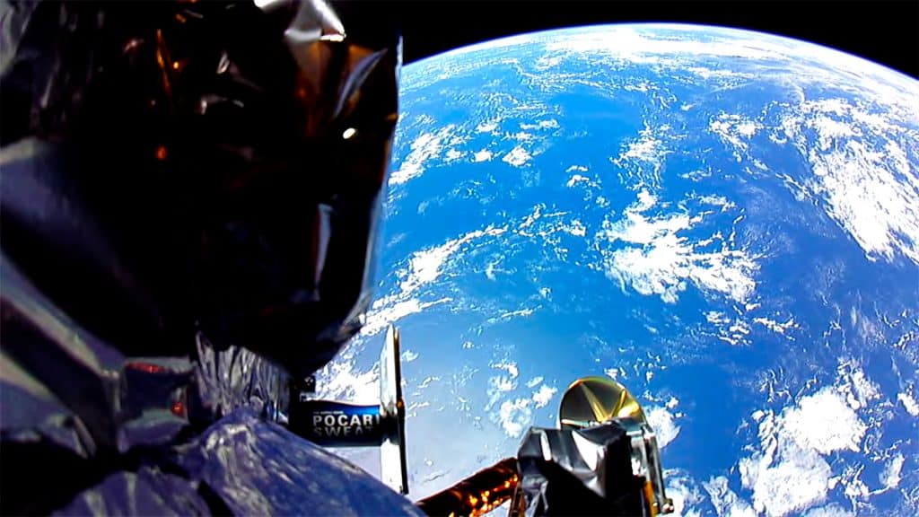 Terra vista da espaçonave Peregrine, da Astrobotic