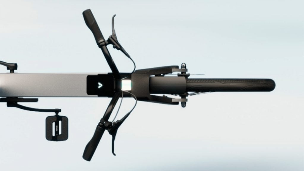 Visão de cima da bike elétrica Anod Hybrid