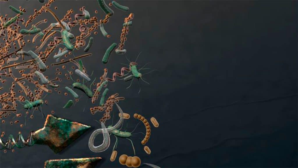 Ilustração de genes ancestrais da doença esclerose múltipla