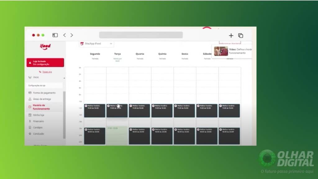 Como configurar sua loja no iFood Parceiro? Veja o guia para colocar seu restaurante no ar Configurar a loja no iFood Parceiro é um dos passos que mais influenciam na performance de um restaurante dentro da plataforma. A forma como você organiza a identidade visual, define as informações essenciais e ajusta as opções de pagamento e entrega determina não só a experiência do cliente, mas também o alcance da sua marca e a frequência de pedidos. Como configurar sua loja no iFood Parceiro? Veja o guia para colocar seu restaurante no ar