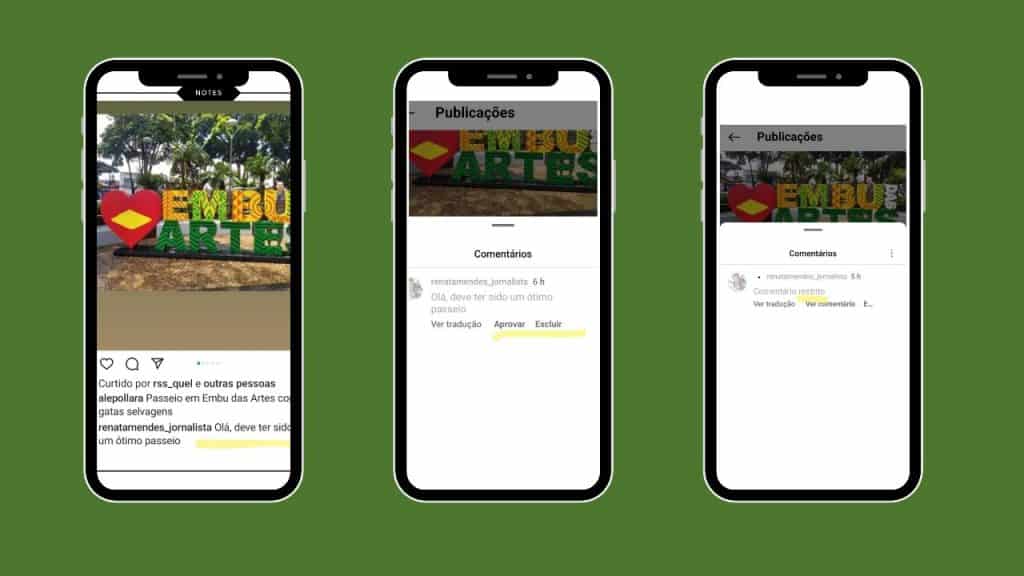 Reprodução de telas que mostra usuário restringindo outro perfil no Instagram