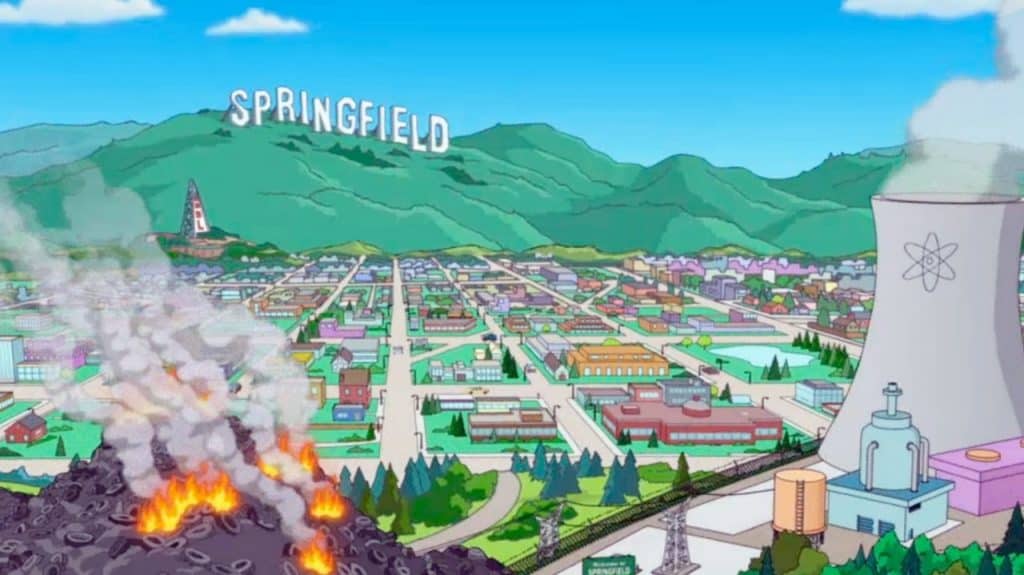 Cidade de Springfield, cenários de Os Simpsons