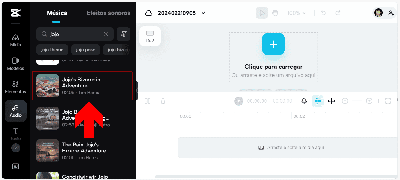 5 - como colocar música no capcut pelo pc