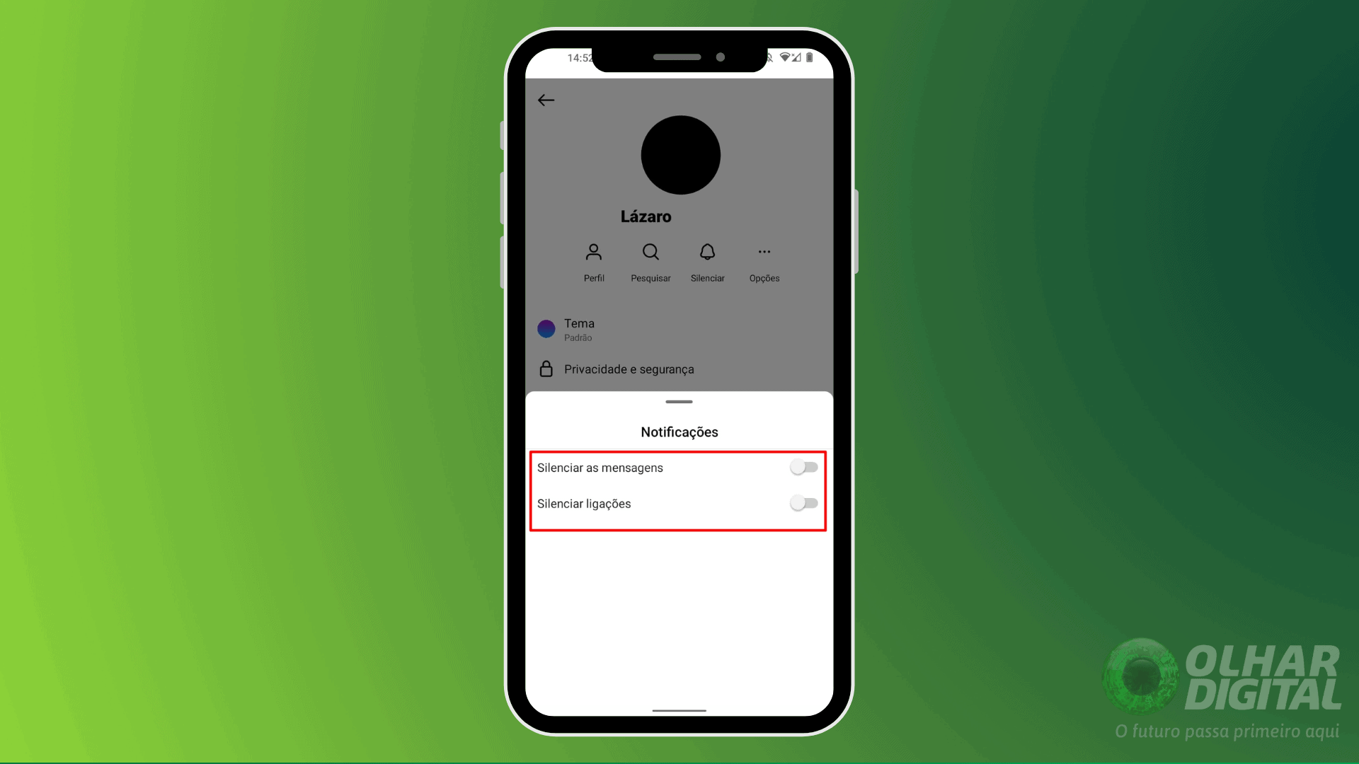 5 - como silenciar stories, posts e notas de um perfil no instagram