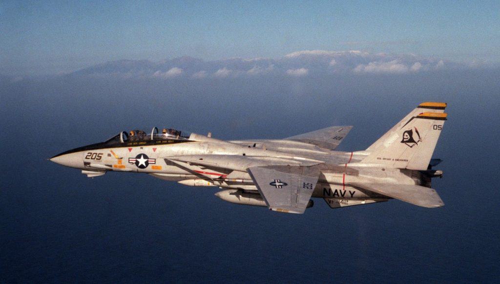 O avião caça Grumman F-14 Tomcat