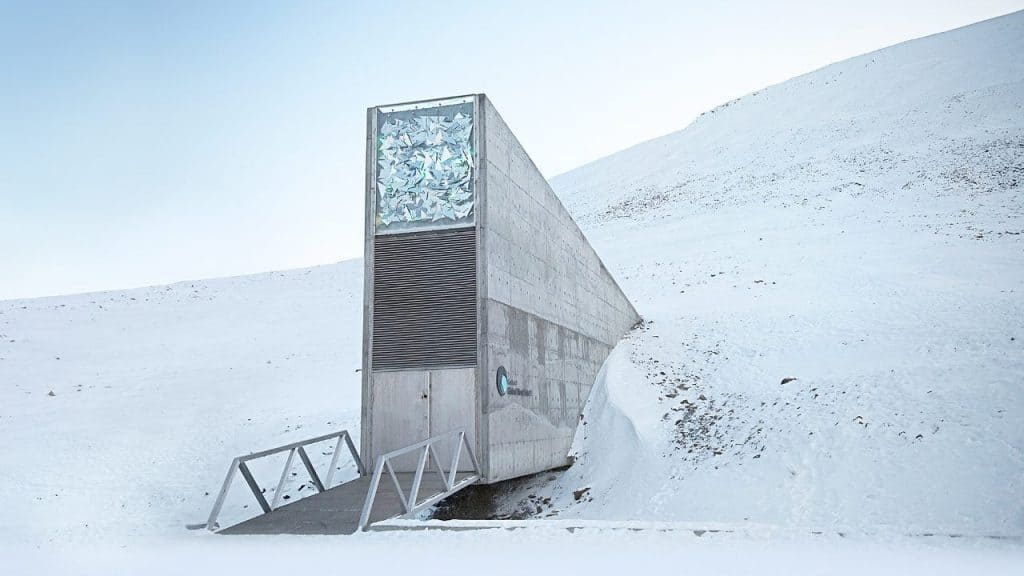 Imagem do Banco Mundial de Sementes, o Svalbard Global Seed Vault