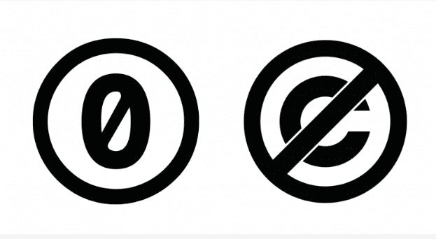 Simbolos para identificar obras de domínio público