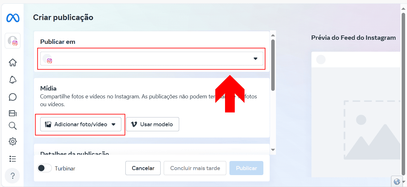 2 - Como agendar post no Instagram pelo pc