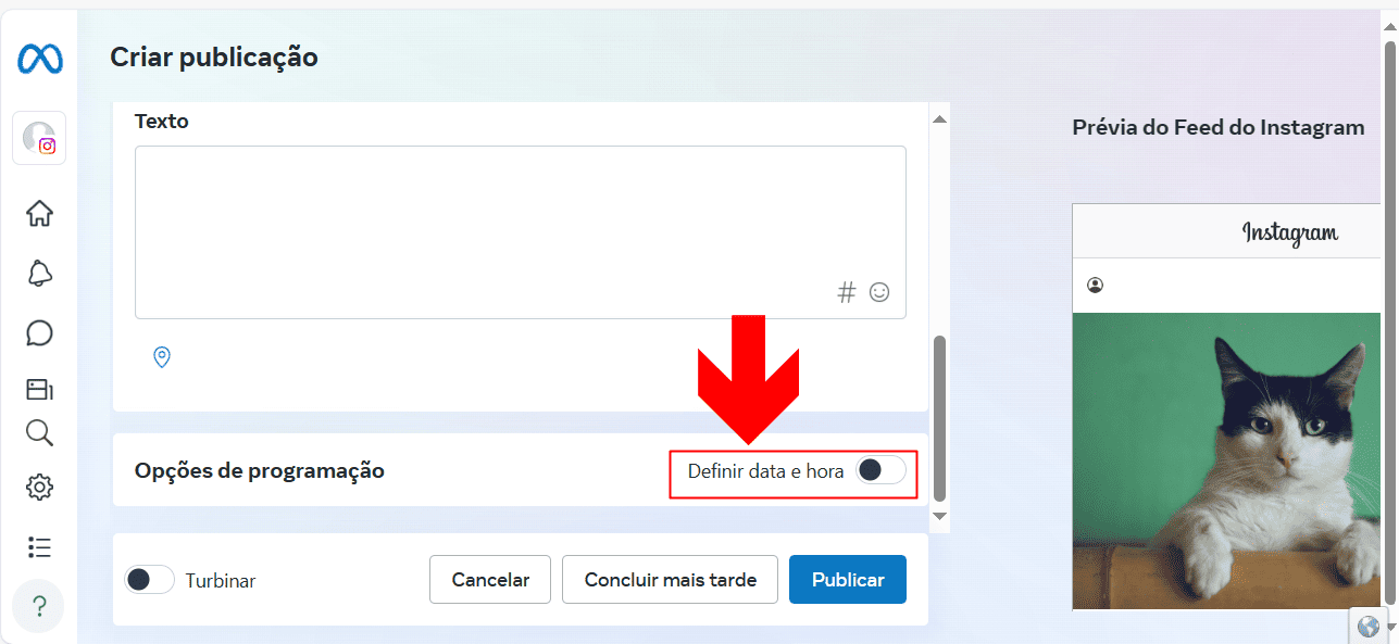 3 - Como agendar post no Instagram pelo pc