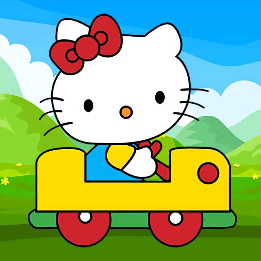 Game Hello Kitty Car Jigsaw 