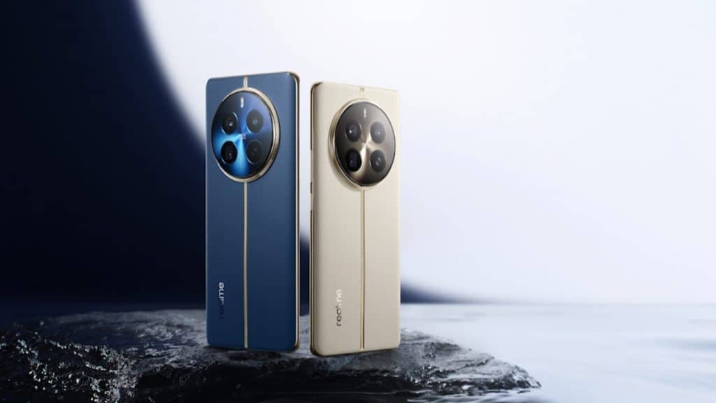 Montagem com Realme 12 Pro+ 5G em duas cores