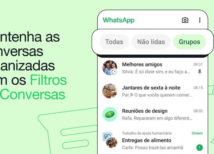 WhatsApp lança filtros de conversas; saiba mais - Olhar Digital