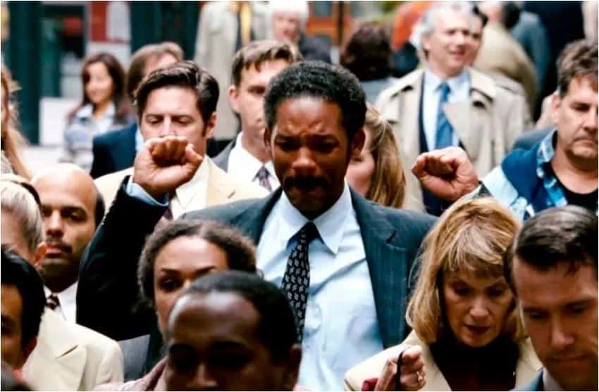 Will Smith em cena do filme A procura da felicidade