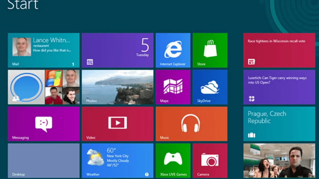 Live Tiles Metro Interface