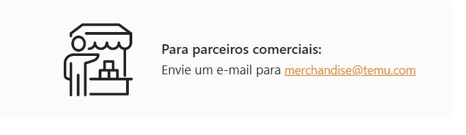 Pacote de produto com logo da Temu laranja