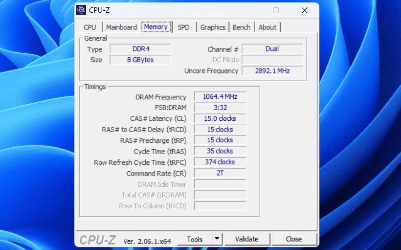 CPU-Z e memória ram