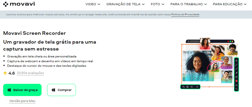 Movavi Screen Recorder, uma ótima opção de gravador de vídeo para PC