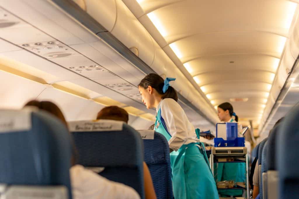 avião serviço de bordo