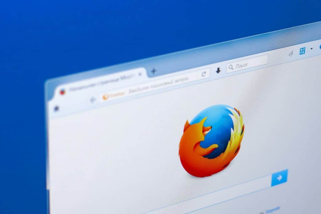 Logo do Firefox em uma janela do navegador