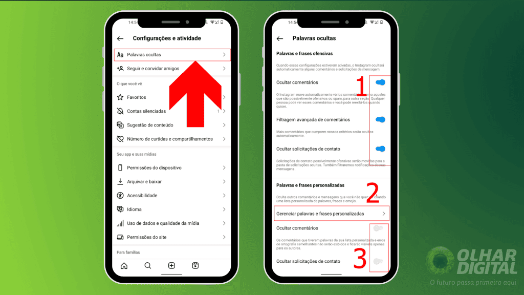 1 - remover mensagens e conteúdos ofensivos do instagram