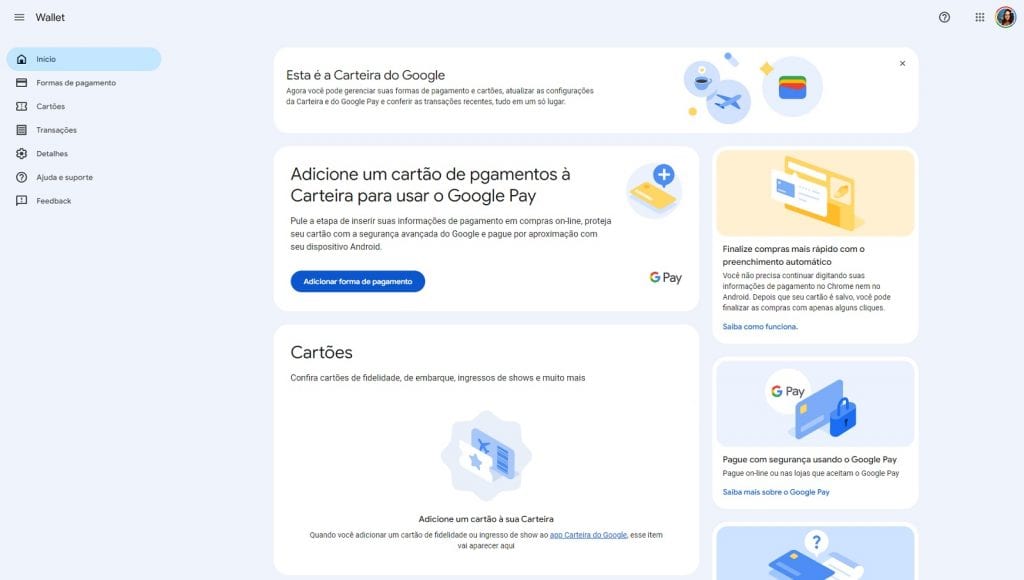 carteira do google