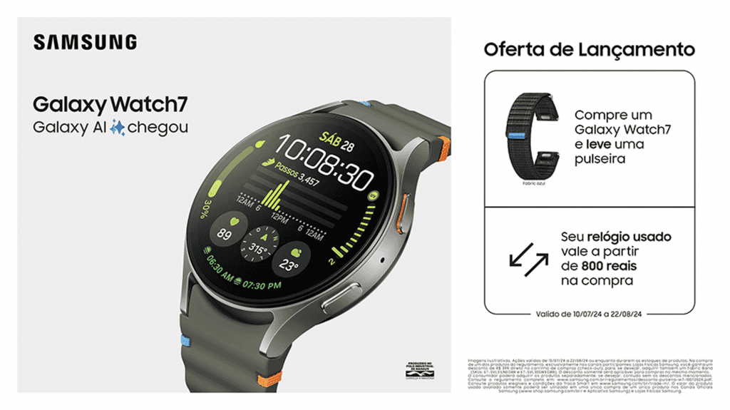 Banner com promoção do Galaxy Watch