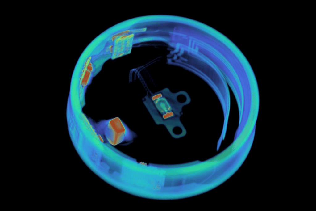Tomografia computadorizada mostra a disposição dos componentes do Galaxy Ring