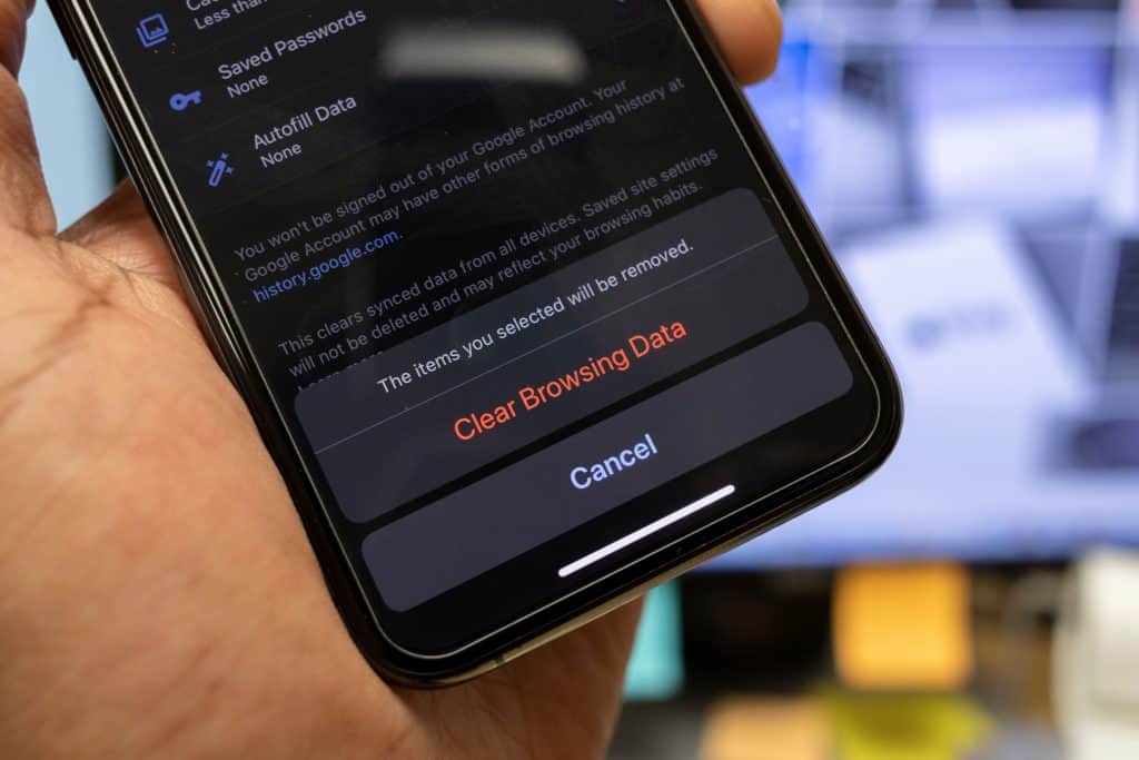 Apagar histórico do Chrome no celular