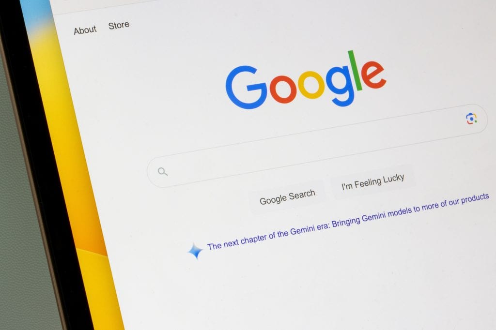 Página de busca do Google