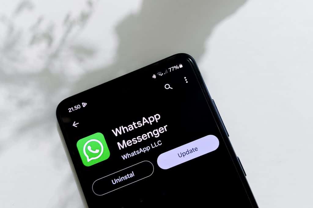 página do whatsapp na play store