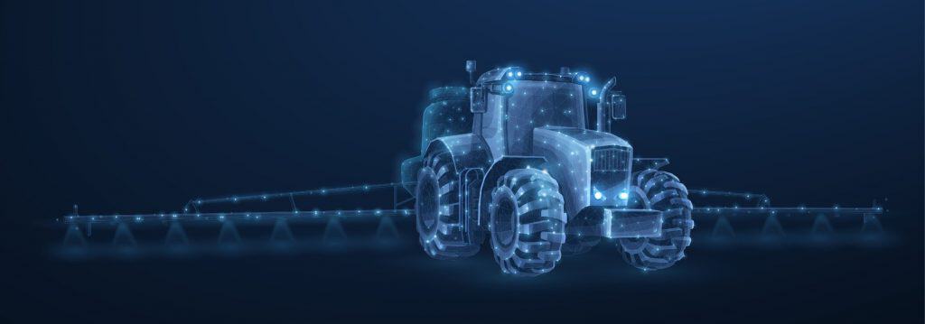 Ilustração de trator de agricultura, mas com efeito brilhante