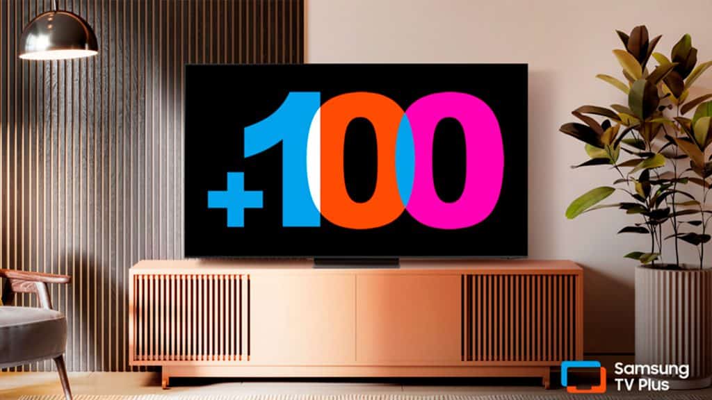 Montagem sobre 100 canais de graça no Samsung TV Plus