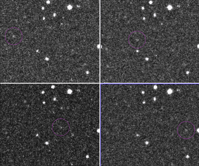 Imagens do asteroide
