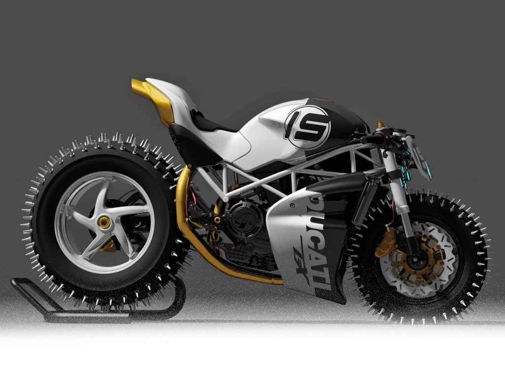 Modelo estilizado de motocicleta Ducatti