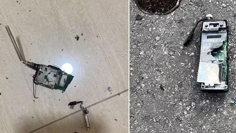 Imagem compartilhada no Telegram mostra walkie-talkies que explodiram no Líbano. 