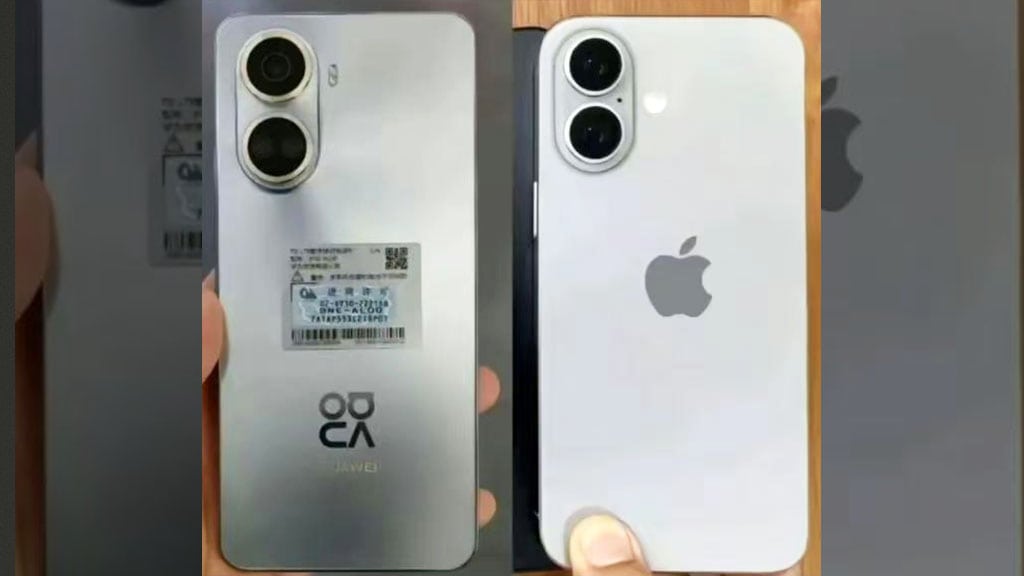 huawei 10 se e iphone 16 lado a lado