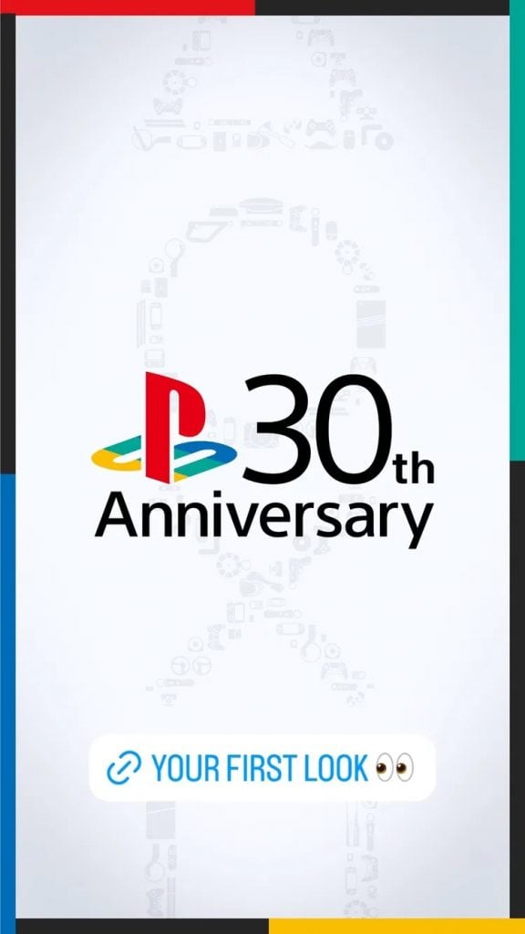 imagem comemorativa dos 30 anos da marca PlayStation