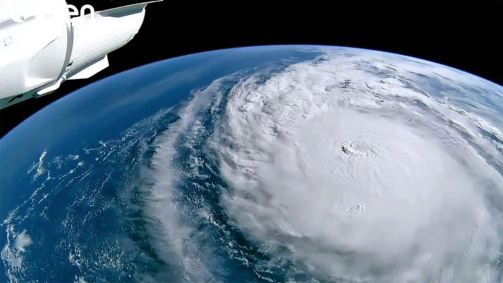 Furacão Milton visto da Estação Espacial Internacional