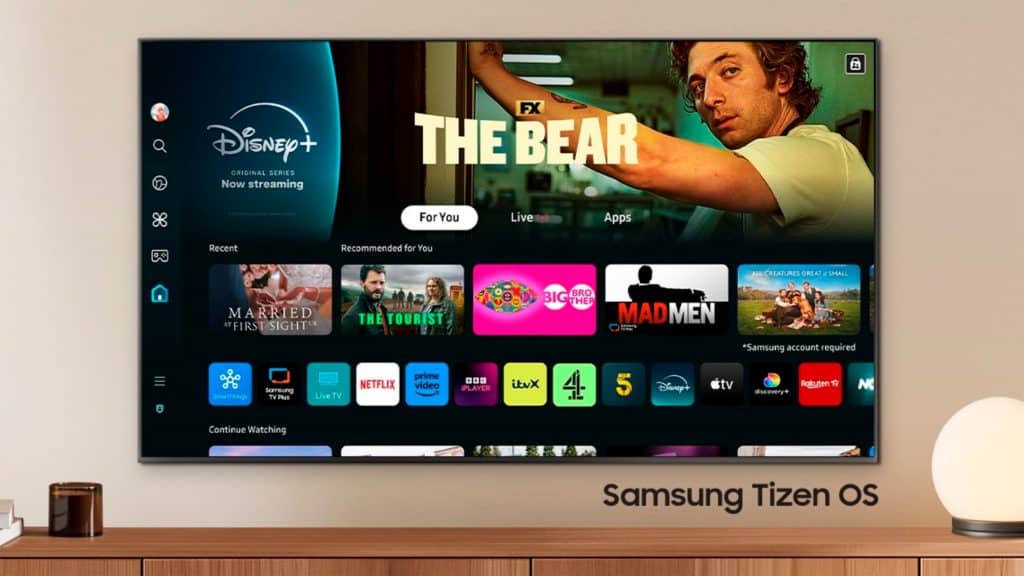 Uma das TVs da Samsung com One UI