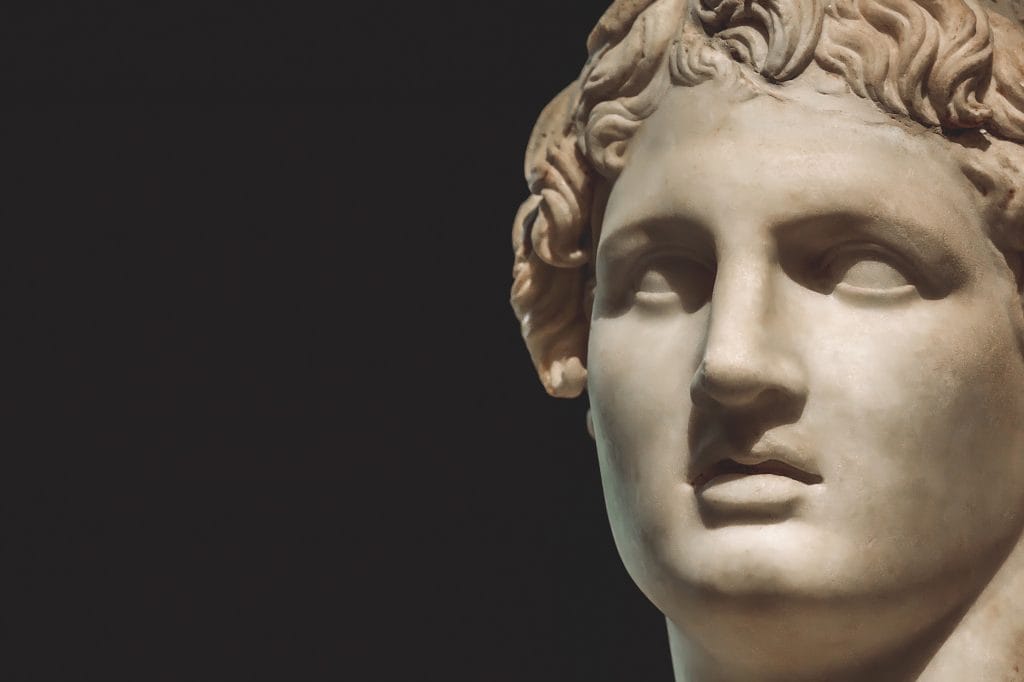 Cabeça de estátua de Alexandre, o Grande
