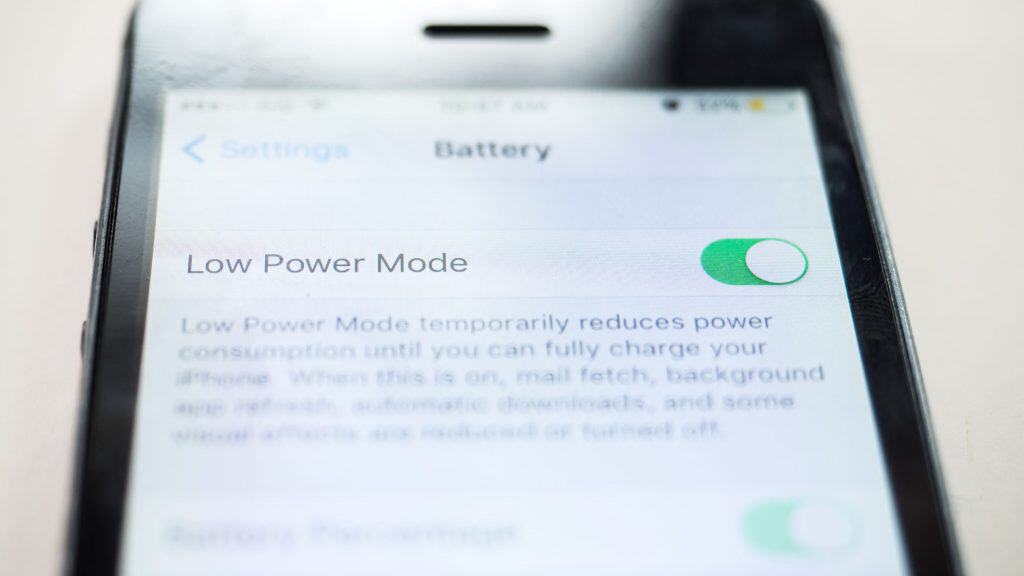 Modo Pouca Energia do iPhone
