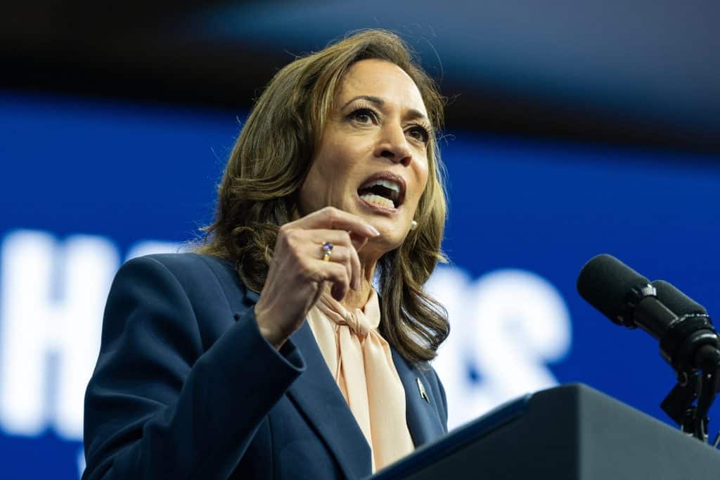 Kamala Harris discursando