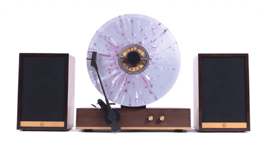 vitrola vertical para disco de vinil