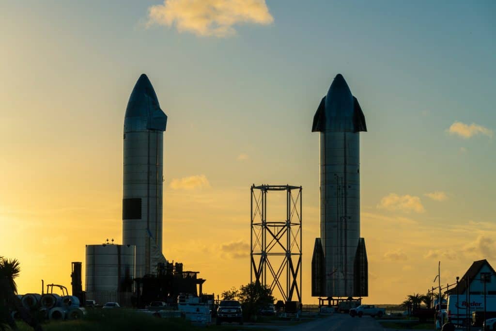 Starship na base de lançamento