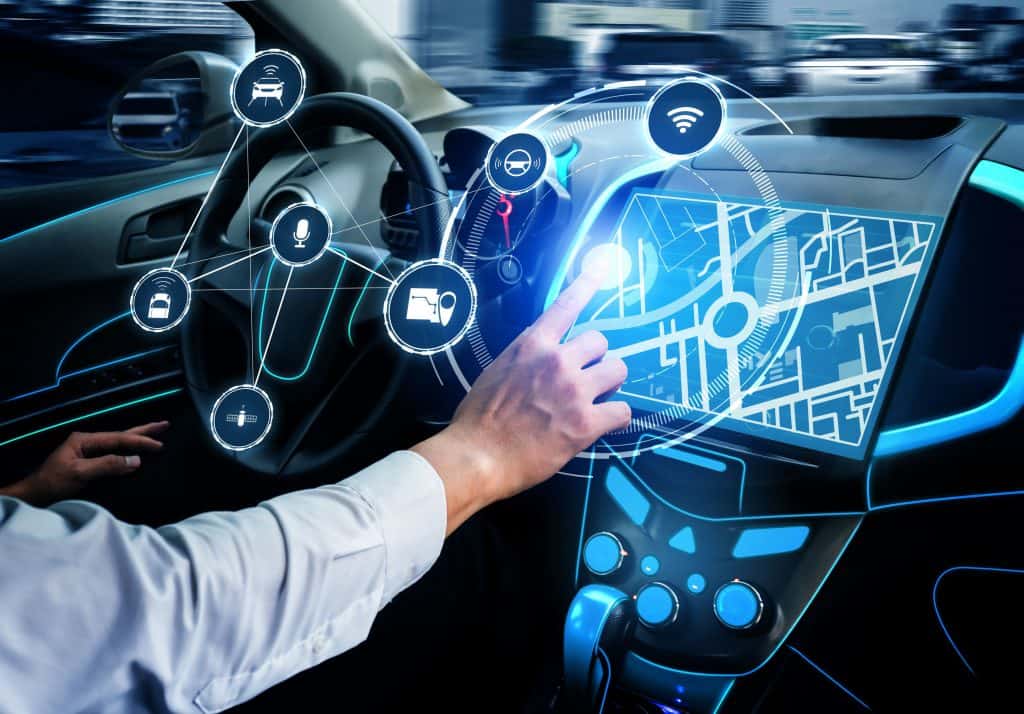Imagem ilustrativa de sistema ADAS em carro